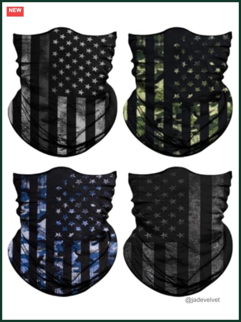 4-Pack Microfiber Neck Gaiter Men Women Face Cover Mask Head Wrap Balaclava